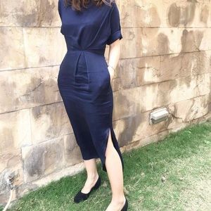 Ajaie Alaie Sorella dress in beautiful navy silky fabric